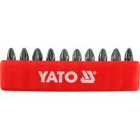 Набор бит крестовых PZ2 1/4" 25мм 10шт, YT-0471 YATO