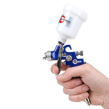 Краскопульт пневматический HVLP мини , ф. 0.8мм, бачок 125мл, 3.0bar. (PT-0101 Intertool)