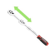 Рукоятка с храповым механизмом телескопическая, 72 зуба 1/2", Cr-V STORM, ET-8006 INTERTOOL