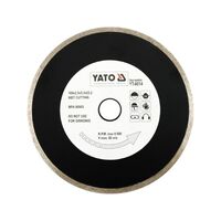 Диск алмазный сплошной Ø = 180x5,3x22,2 мм. H = 2,5 мм. для мокрой резки, YT-6014 YATO