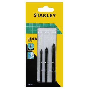 Набор сверл по керамической плитке, 3 шт. Ø = 5-8 мм., STA53312-QZ STANLEY