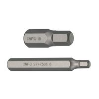 10 мм Бита 6-гр. (HEX) 4 мм, L=75 мм, 9747504 INFO tools