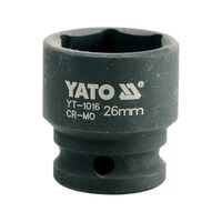 Головка торцевая ударная 6-гранная квадрат 1/2 ", М = 26 мм, L = 43 мм, YT-1016 YATO