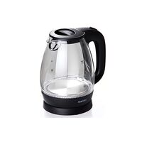 Електрочайник EK-03GB 1.7л, 1850-2200Вт, корпус скло, чорний Metec 700014