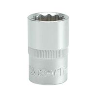 Головка торцевая 12-гранная квадрат 1/2 ", М = 17 мм, L = 38 мм, YT-1279 YATO