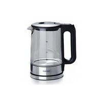 Електрочайник EK-02GB 1.7л, 1850-2200Вт, корпус скло, чорний Metec 700012