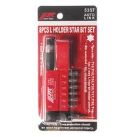 Набір біт TORX 1/4" T10-T40 + Г-обр.перех 8ед, 5357 JTC