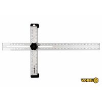 Уголок алюминиевый регулировочный 600 х 320 мм, с разметкой углов 30-75 °, 18374 VOREL