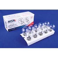 Лампа автомобільна 12V 21 / 5W BaY15d P21 / 5W (стоп-сигнали / габарити, ліхтарі заднього ходу, задні протитуманні ліхтарі) (2-х контактна) (10 шт.) MTA 82121 MC1