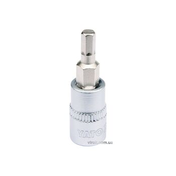 Головка торцевая квадрату 1/4 "с насадкой" HEX "M4, L = 37 мм, YT-04371 YATO