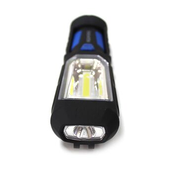 Лампа светодиодная аккумуляторная 4W COB + 1W, 2 магнита, крючок, 180гр., 250Lm, 2000mAh, зарядка12V,, RF-L02 ROCKFORCE