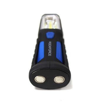 Лампа светодиодная аккумуляторная 4W COB + 1W, 2 магнита, крючок, 180гр., 250Lm, 2000mAh, зарядка12V,, RF-L02 ROCKFORCE