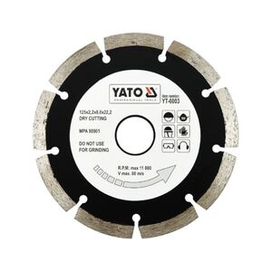 Диск алмазний сегмент "SEGMENT" ?= 125x8.0x22,2 мм. H= 2,2 мм, YT-6003 YATO