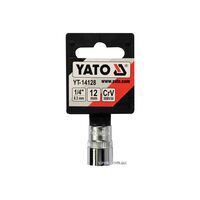 Головка торцевая 6-гранная квадрат 1/4 ", М12, CrV, YT-14128 YATO
