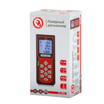 Дальномер лазерный 80 м (MT-3056 Intertool)