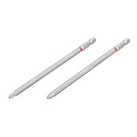 Комплект отверточных насадок PH2 1/4"*150мм, S2, уп. 2шт., STORM, VT-0225 INTERTOOL