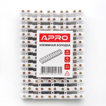Клеммная колодка 30А PA 16мм2 (кратно упаковке — 10 шт.), APRO TB-A30