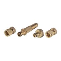 Комплект насадка латунная для полива 1/2", коннектор с аквастопом 1/2", коннектор 1/2", адаптер 1/2"и 3/4" STORM, GE-1426 INTERTOOL