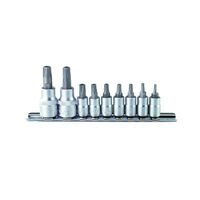 1/4", 3/8" Набор бит-насадок 5-лучевых с отверстием TS10-TS50 9 пр. (3095 Force)