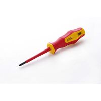 Отвертка диэлектрическая PH1x80 CrV (Phillips) обрезиненная, СИЛА 301062