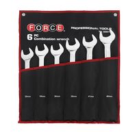 Набор ключей рожково-накидных на полотне 6 пр. (1-1/4"-1-5/8") (50651S Force)
