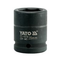 Головка торцевая ударная 6-гранная квадрат 3/4 ", М = 28 мм, L = 53 мм, YT-1078 YATO