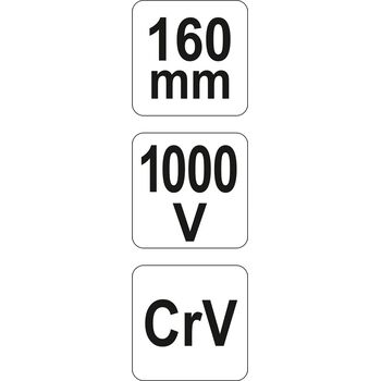 Бокорезы электромонтажные L = 160 мм, до 1000V, YT-21158 YATO