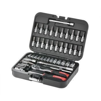 Набор инструментов 1/4", 46ед., Cr-V, ET-8046 INTERTOOL