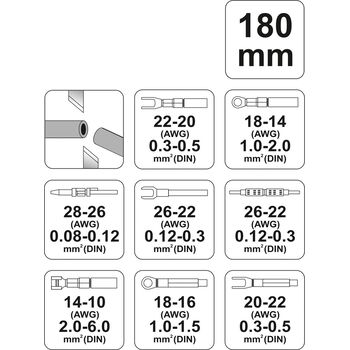 Кліщі для обтискання і зачистки проводів, L=180 мм, YT-2256 YATO