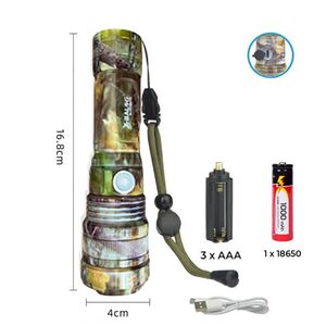 Ліхтар Police P511M-P50 camouflage, 1x18650, zoom, ЗУ microUSB, Box (P511M-P50)