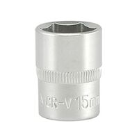 Головка торцевая 6-гранная квадрат 3/8 ", М = 15 мм, L = 28 мм, YT-3810 YATO