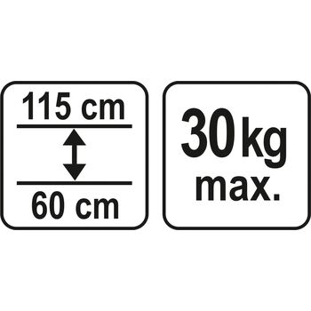 Опора телескопічна для будів.-монтажних робіт h= 60- 115 см, Max m= 30 кг, YT-64551 YATO