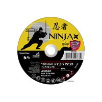Диск отрезной по металлу / нержав. стали NINJA Ø = 180 х 22.23 мм, t = 2,0 мм, 65V182 VIROK