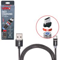 Кабель магнитный VOIN MC-2302M BK USB - Micro USB 2,4А, 2m, black (только зарядка) (MC-2302M BK)