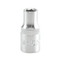 Головка торцева 6-гранна квадрат 1/4", М= 5,5 мм, L= 25 мм, YT-1404 YATO