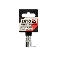 Головка торцевая 6-гранная квадрат 1/4 ", М10, CrV, YT-14127 YATO