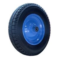 Пневматическое колесо 4х8 + ось 12мм 2PR Синий диск, BLUETOOLS 550409