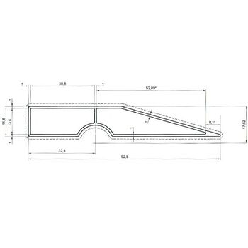 Правило трапециевидное 200см (MT-2220 Intertool)