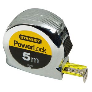 Рулетка 5 м х 19 мм MICRO POWERLOCK армированная лента STANLEY 0-33-552