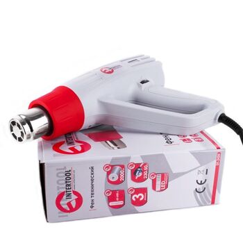 Фен технiчний, 2000 Вт,3 режими,60-600 С,300-500 л/хв, DT-2420 INTERTOOL