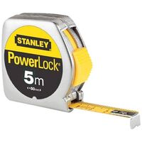 Рулетка 5м х 25мм Powerlock з пластмасовим корпусом, 0-33-195 Stanley
