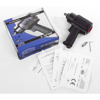 Пневматический гайковерт ударный 1/2"DR 1500Nm, S-CO1500 SATRA
