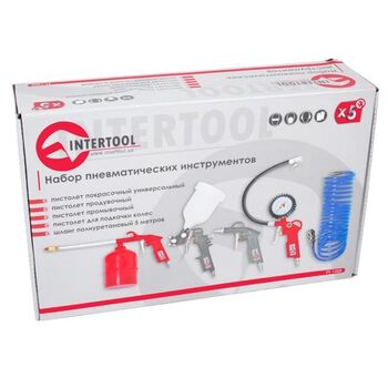Набор покрасочный пневматический 5ед. (PT-1502 Intertool)
