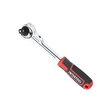 Рукоятка с храповым механизмом поворотная, 72 зуба 1/2", Cr-V STORM, ET-8009 INTERTOOL