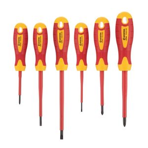Набор изолированных отверток 6 ед VDE (SL0.4*2.5*75мм, SL0.8*4.0*100мм, SL1*5.5*125мм, PH0*60мм, PH1*80мм, PH2*100мм), STORM, VT-3606 INTERTOOL