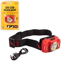 Ліхтар налобний VOIN VL-146, 5W-COB + (W/R) + 5W XPE/АКБ1800mAh/регул. нахилу/сенсор (VL-146)
