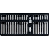 Набор насадок отверточных адаптеры 1/2 ", 3/8", HEX SPLINE TORX CrV 40 шт., YT-0400 YATO