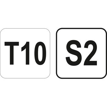 Ключ шестигранный тип "T", "TORX" Т10, двусторонний, L = 100 мм, YT-05603 YATO