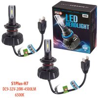 Лампы PULSO S1 PLUS/H7/LED-chips CSP/9-32v2*20w/4500Lm/6000K