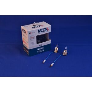 Лампа автомобильная H3 12V 55W PK22S NIGHT VISION +80% (2 шт.) (ближняя/дальняя, противотуманная) MTA 80315 NVB2